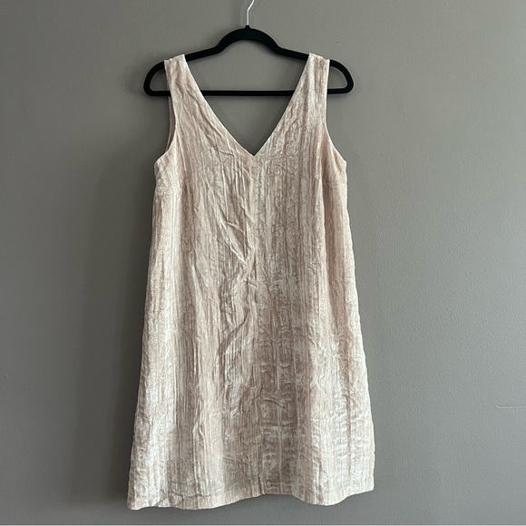 Loft Crushed Velvet Blush Swing Dress Size 6 - Picture 2 of 12